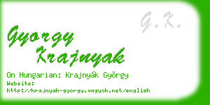 gyorgy krajnyak business card